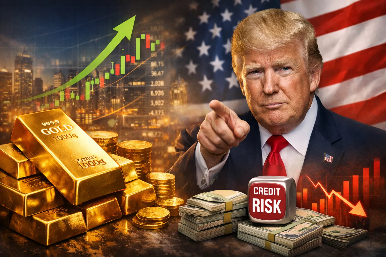 أسعار الذهب ترتفع بعد تصريحات دونالد ترامب وتراجع مخاطر الائتمان في الأسواق